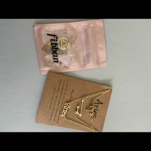 Zodiac sign necklaces Libra and Aries